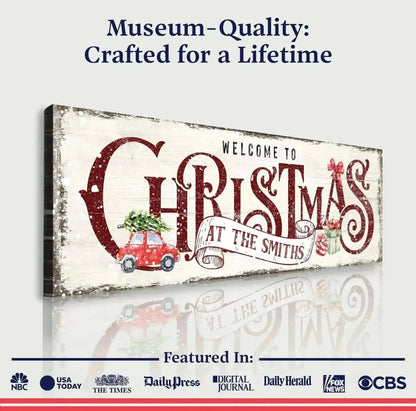 Family Welcome To Christmas Sign II Cartsfy Inc.