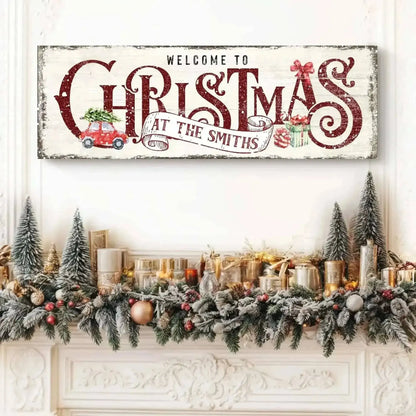 Family Welcome To Christmas Sign II Cartsfy Inc.