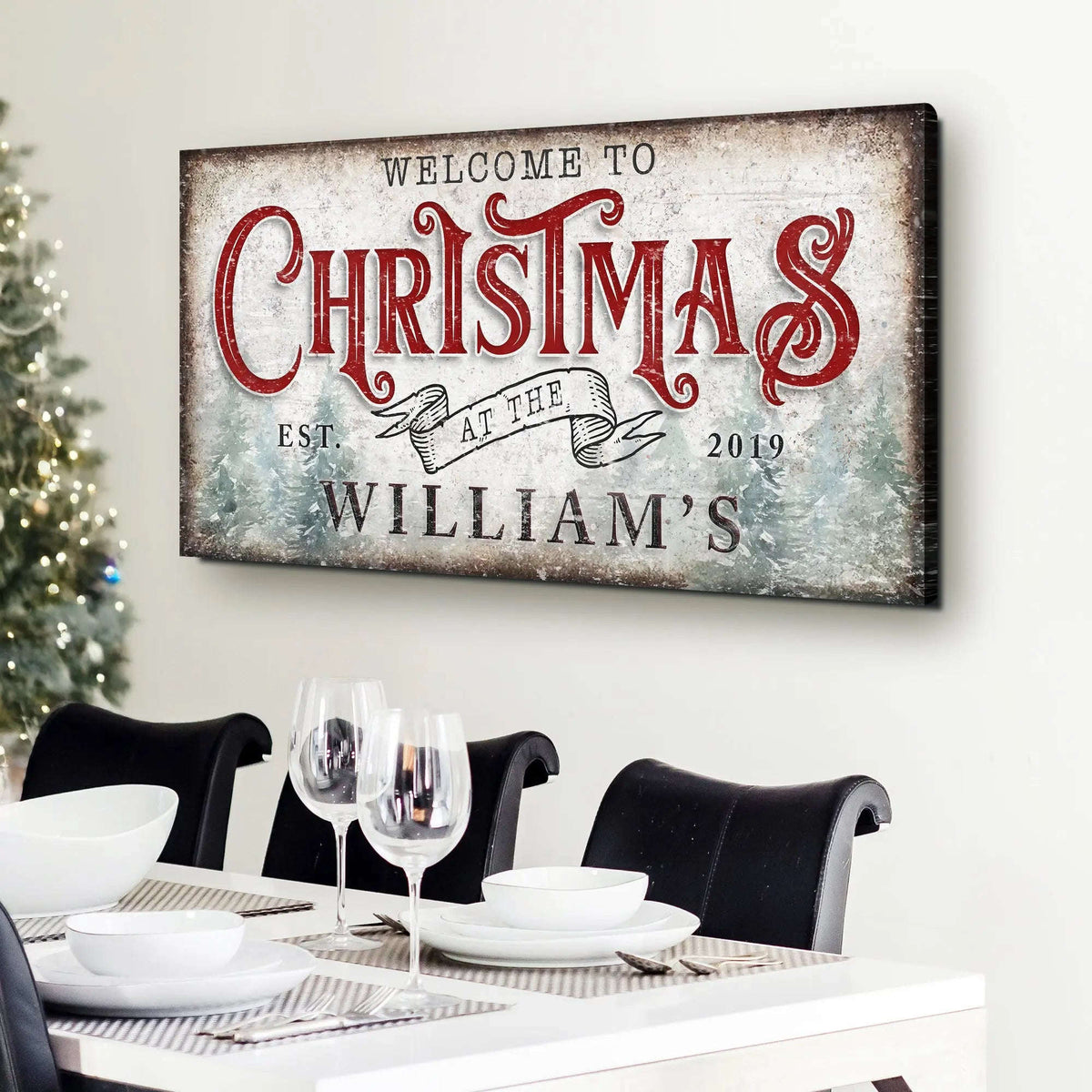Family Welcome To Christmas Sign IV Cartsfy Inc.