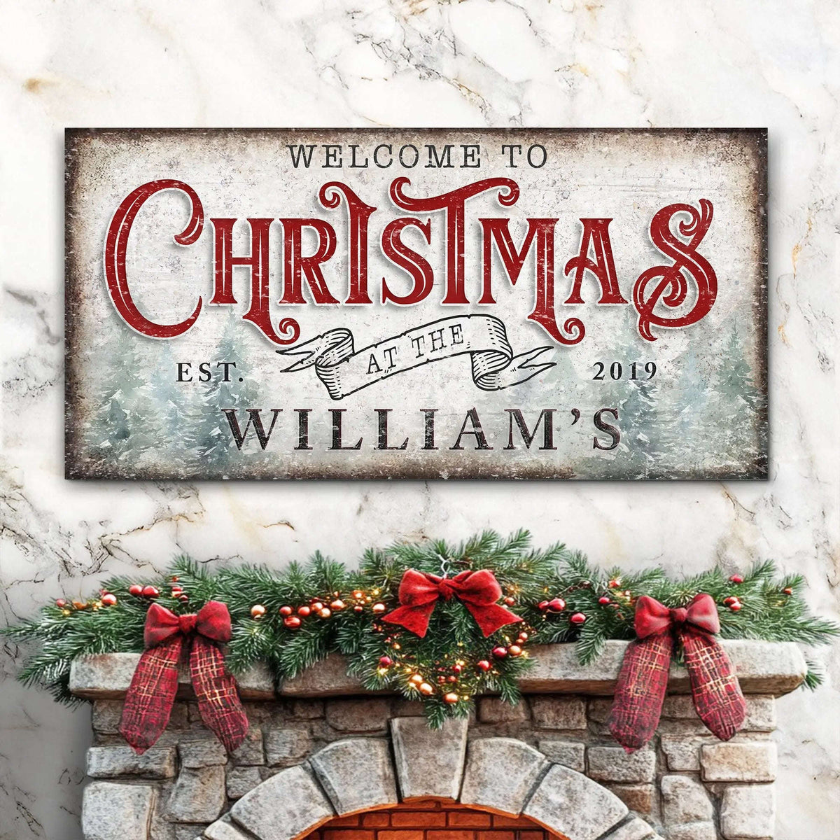 Family Welcome To Christmas Sign IV Cartsfy Inc.
