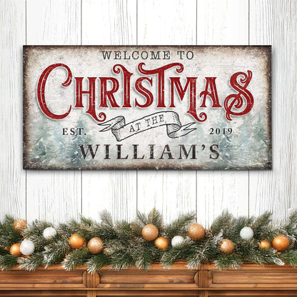 Family Welcome To Christmas Sign IV Cartsfy Inc.