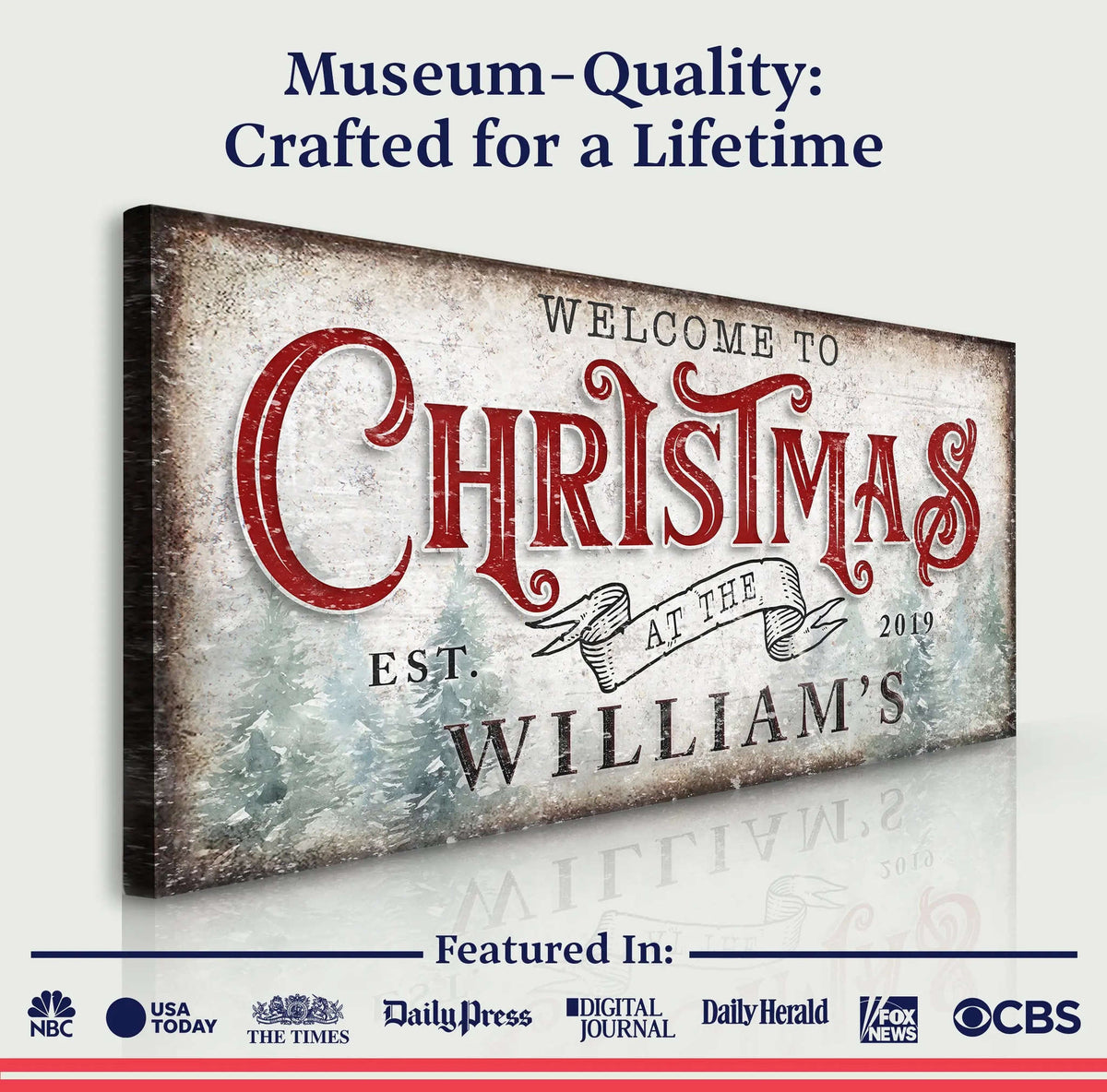 Family Welcome To Christmas Sign IV Cartsfy Inc.