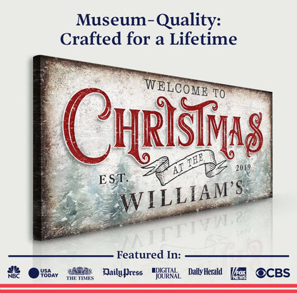 Family Welcome To Christmas Sign IV Cartsfy Inc.