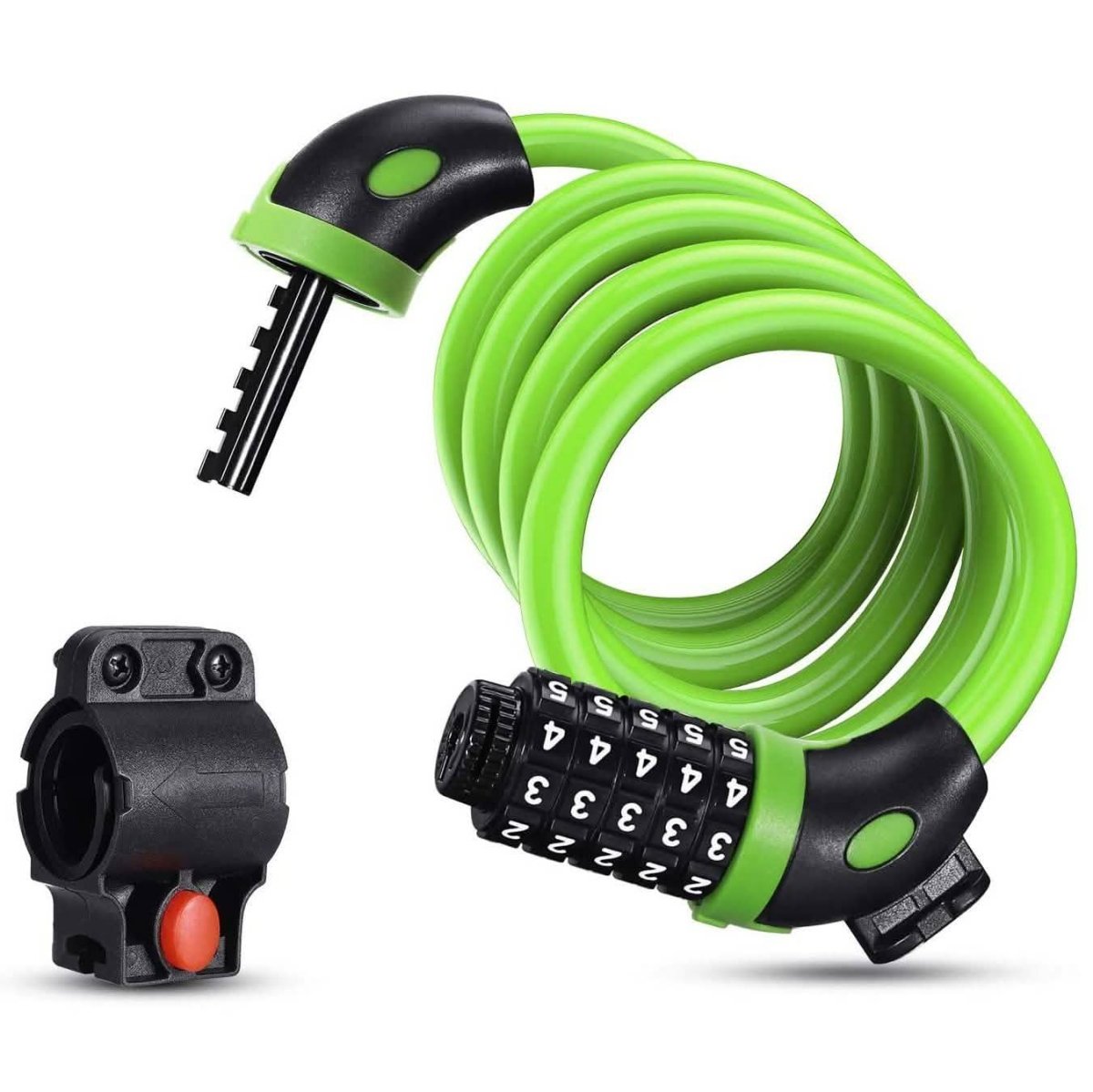 Famistar 4 Feet 5 Digit Resettable Combination Coiling Bike Chain Lock - Cartsfy Inc.