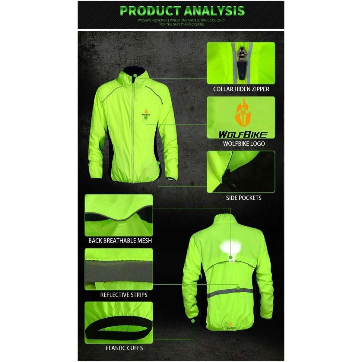 Fashion Tour De France Breathable Bicycle Cycle Waterproof Raincoat Cartsfy Inc.