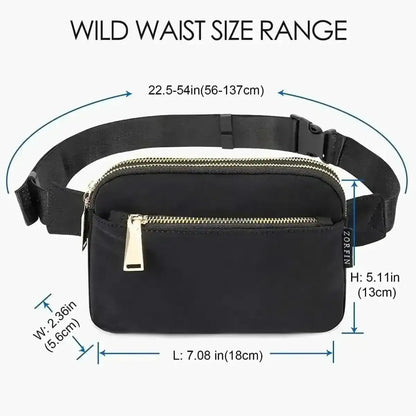 Fashion Waist Pack Belt Bag with Adjustable Strap DailySale Black Brown Pink Black-Brown-Pink-