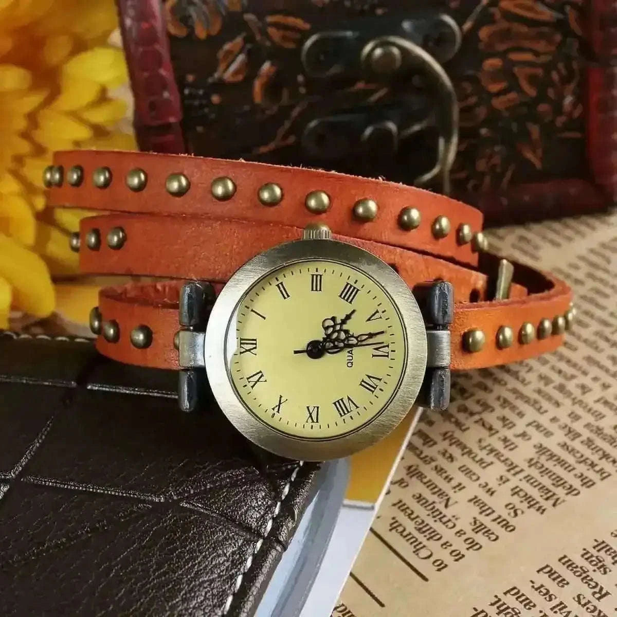Fashionable River Leather Belt Retro Watch Cartsfy Inc.