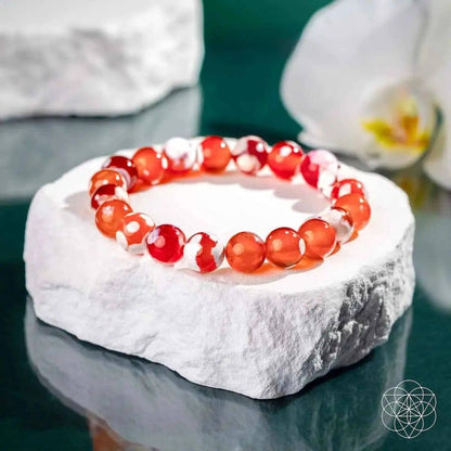 Feminine Force – Carnelian Orca Agate Bracelet Conscious Items Default Title Default Title-
