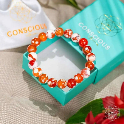 Feminine Force – Carnelian Orca Agate Bracelet Conscious Items Default Title Default Title-