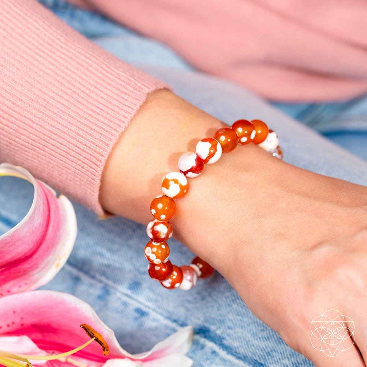 Feminine Force – Carnelian Orca Agate Bracelet Cartsfy Inc.