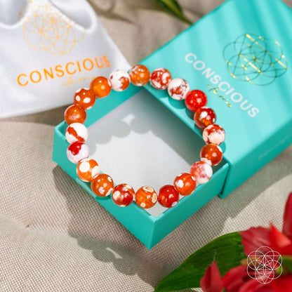 Feminine Force – Carnelian Orca Agate Bracelet Cartsfy Inc.
