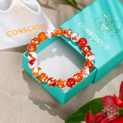 Feminine Force – Carnelian Orca Agate Bracelet - Cartsfy Inc.