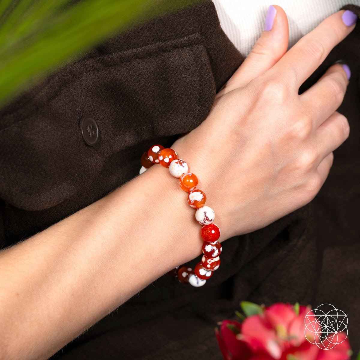 Feminine Force – Carnelian Orca Agate Bracelet - Cartsfy Inc.