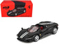Ferrari Daytona SP3 Matt Black with White Stripes and Red Interior 1/64 Diecast Model Car by BBR Miniature Motors Default Title Default Title-