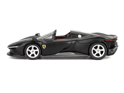 Ferrari Daytona SP3 Matt Black with White Stripes and Red Interior 1/64 Diecast Model Car by BBR Miniature Motors Default Title Default Title-