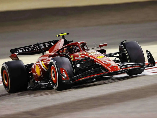 Ferrari SF-24 #55 Carlos Sainz 3rd Place Formula One F1 "Bahrain GP" (2024) with Acrylic Display Case 1/18 Model Car by LookSmart Miniature Motors Default Title Default Title-
