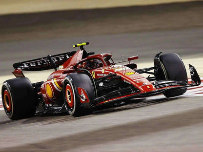 Ferrari SF-24 #55 Carlos Sainz 3rd Place Formula One F1 "Bahrain GP" (2024) with Acrylic Display Case 1/18 Model Car by LookSmart Miniature Motors Default Title Default Title-
