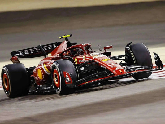 Ferrari SF-24 #55 Carlos Sainz 3rd Place Formula One F1 "Bahrain GP" (2024) with Acrylic Display Case 1/18 Model Car by LookSmart Miniature Motors Default Title Default Title-