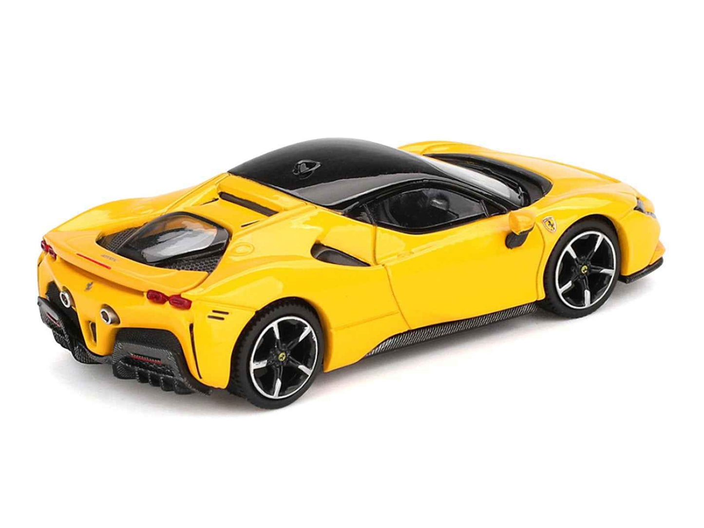 Ferrari SF90 Giallo Modena Yellow with Black Top 1/64 Diecast Model Car by BBR Cartsfy Inc.