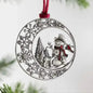 Festive Christmas Tree Pendant - Metal Hanging Ornament for Scene Decor