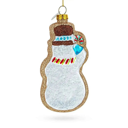 Festive Snowman Cookie Glass Christmas Ornament Cartsfy Inc.