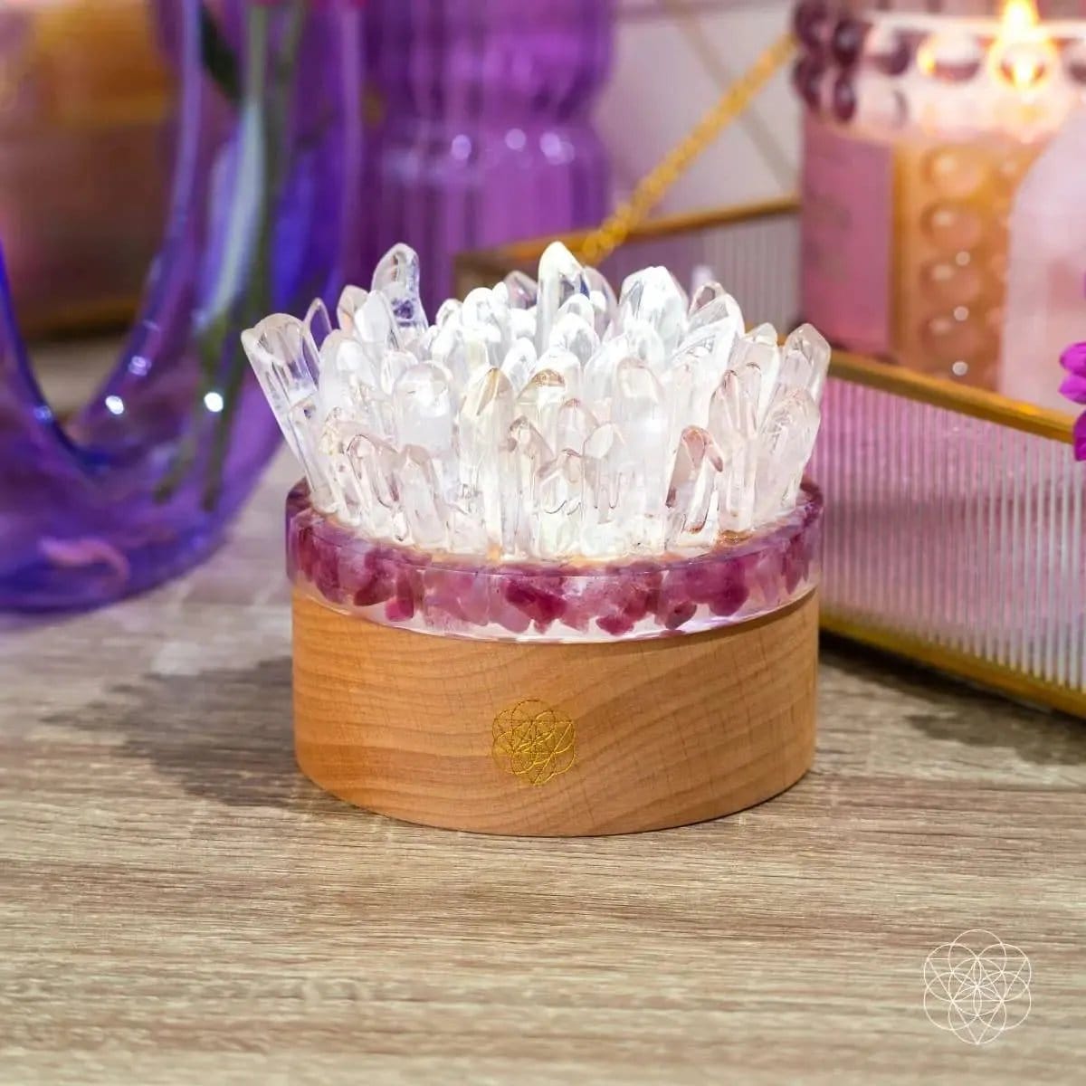 Find My Peace - Quartz & Tourmaline Lamp of Blooming Tranquility Conscious Items Default Title Default Title-
