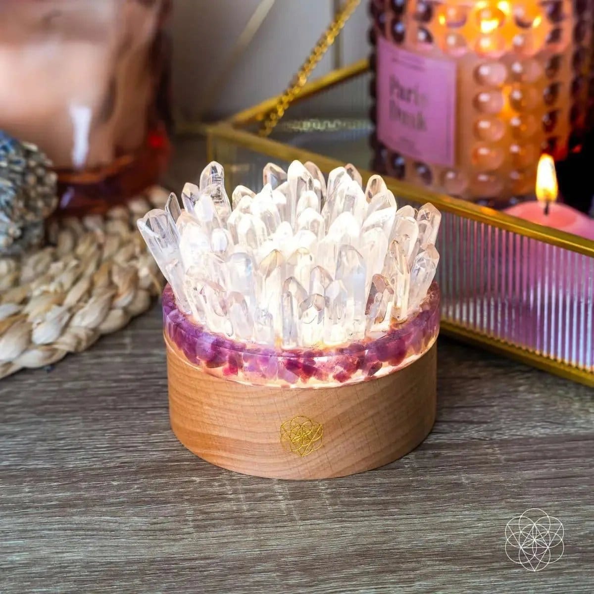 Find My Peace - Quartz & Tourmaline Lamp of Blooming Tranquility Conscious Items Default Title Default Title-