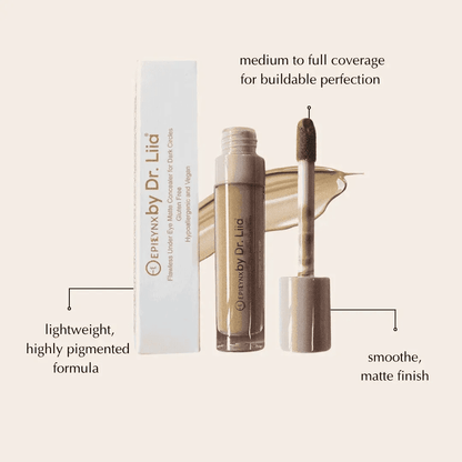 Flawless Matte Concealer – Vegan, Gluten-Free, Full Coverage & Long-Wearing EpiLynx 1: Fair 2: Light 3: Sand 1: Fair-2: Light-3: Sand-4: Beige-5: Golden-7: Deep Golden-8: Mocha-9: Rich-10: Cacao-