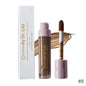Matte concealer tube, white box, and doe-foot applicator—deep shade #8