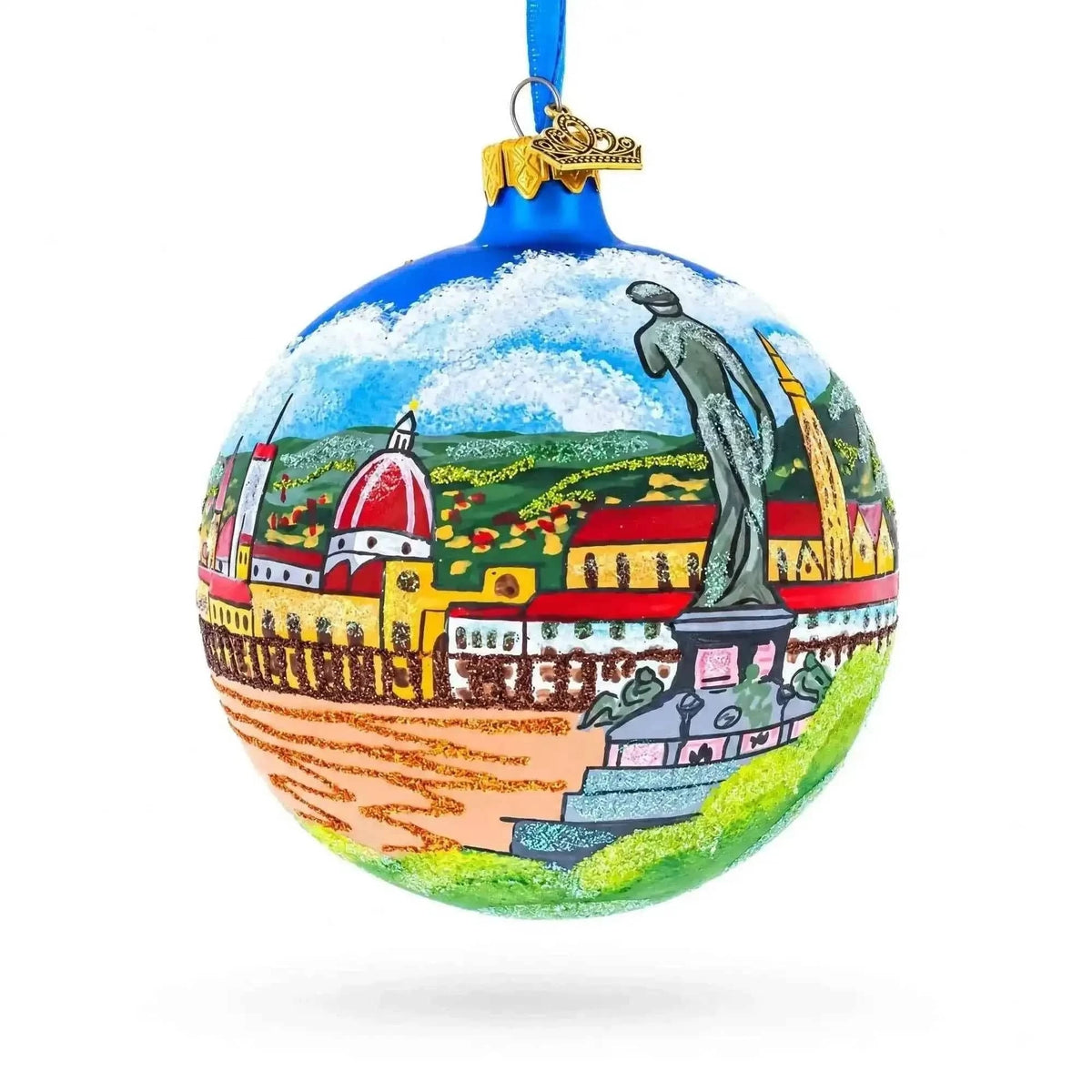 Florence, Italy Glass Ball Christmas Ornament 4 Inches