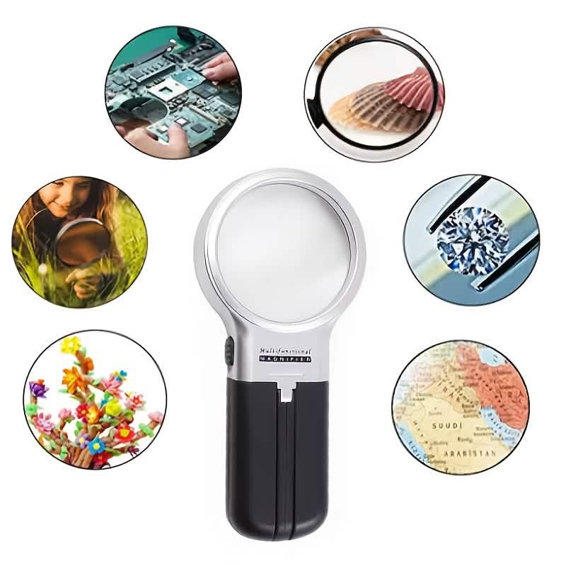 Foldable HD Multi-Power Magnifying Glass (Handheld & Desktop) Cartsfy Inc.