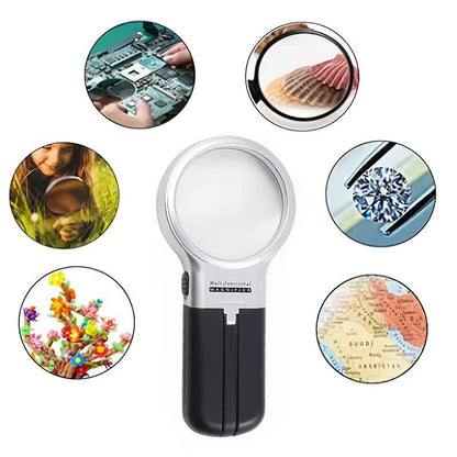 Foldable HD Multi-Power Magnifying Glass (Handheld & Desktop) Cartsfy Inc.