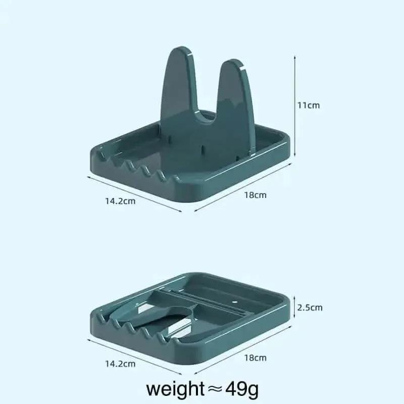 Foldable Pot Lid Rack Plastic Spoon Holder Stand Kitchen Supplies Organizer DailySale Blue Yellow Red Blue-Yellow-Red-