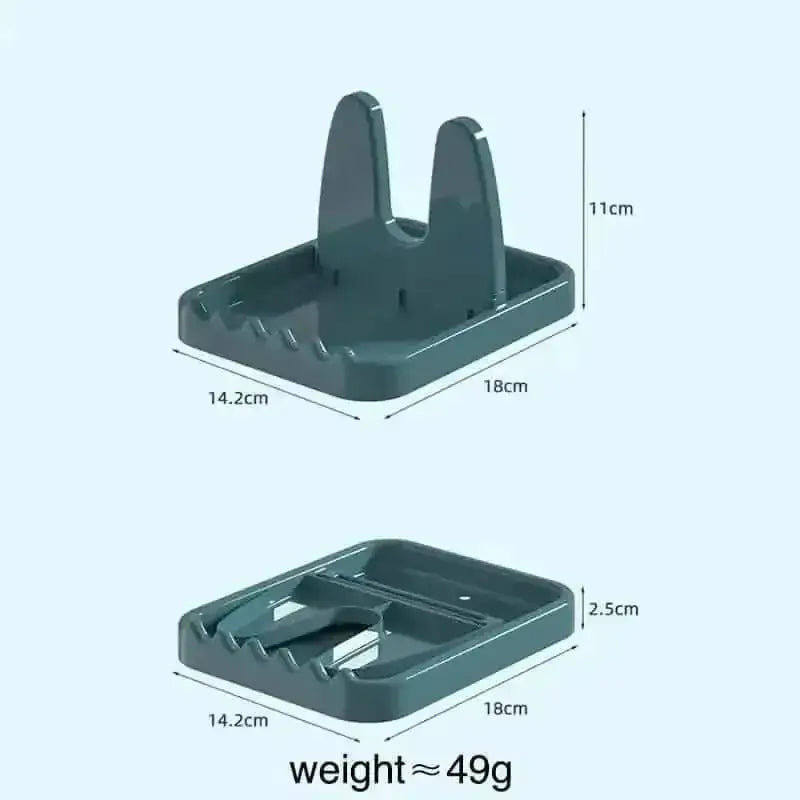 Foldable Pot Lid Rack Plastic Spoon Holder Stand Kitchen Supplies Organizer DailySale Blue Yellow Red Blue-Yellow-Red-