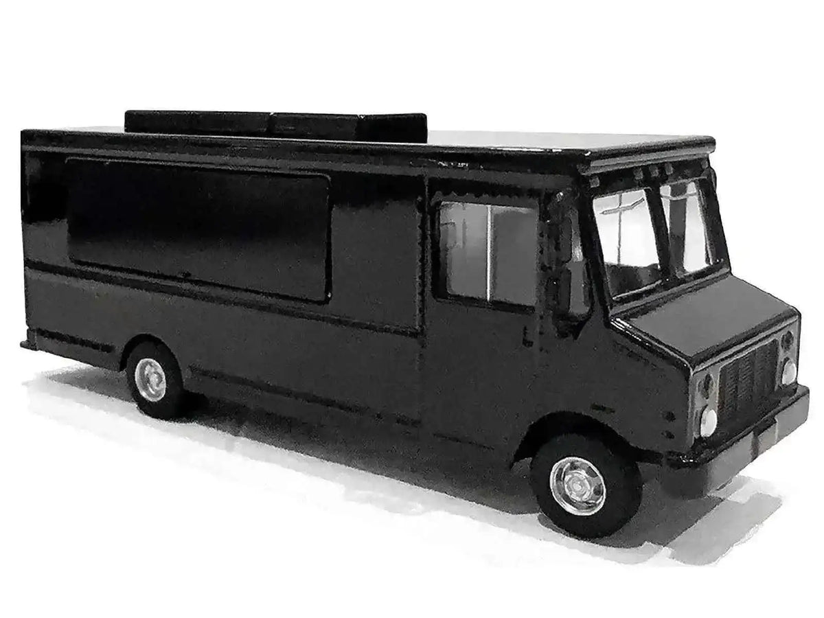 Food Truck Plain Black 1/64 Diecast Model by American Diorama Cartsfy Inc.