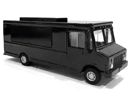Food Truck Plain Black 1/64 Diecast Model by American Diorama Cartsfy Inc.