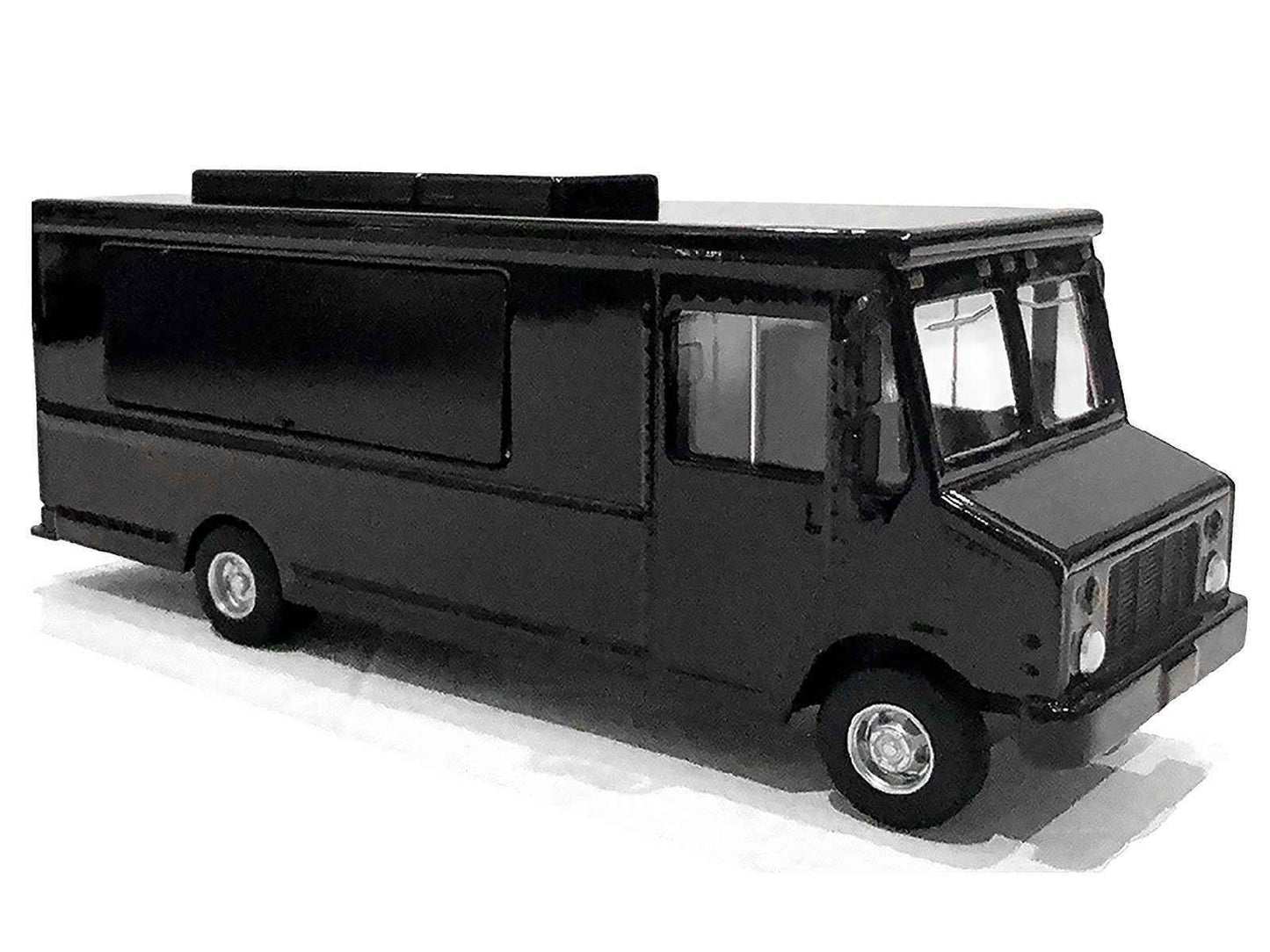 Food Truck Plain Black 1/64 Diecast Model by American Diorama Miniature Motors Default Title Default Title-