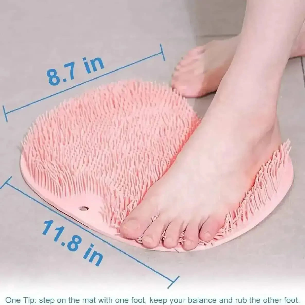 Foot Scrubber Back Brush Bathroom Massager DailySale Pink Gray Pink-Gray-