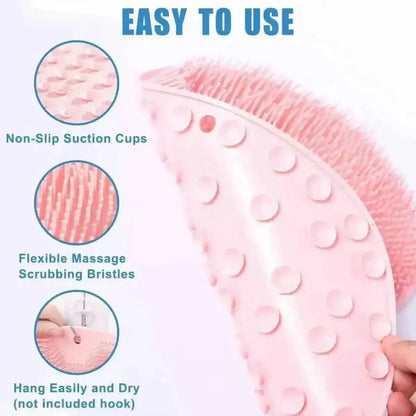Foot Scrubber Back Brush Bathroom Massager DailySale Pink Gray Pink-Gray-