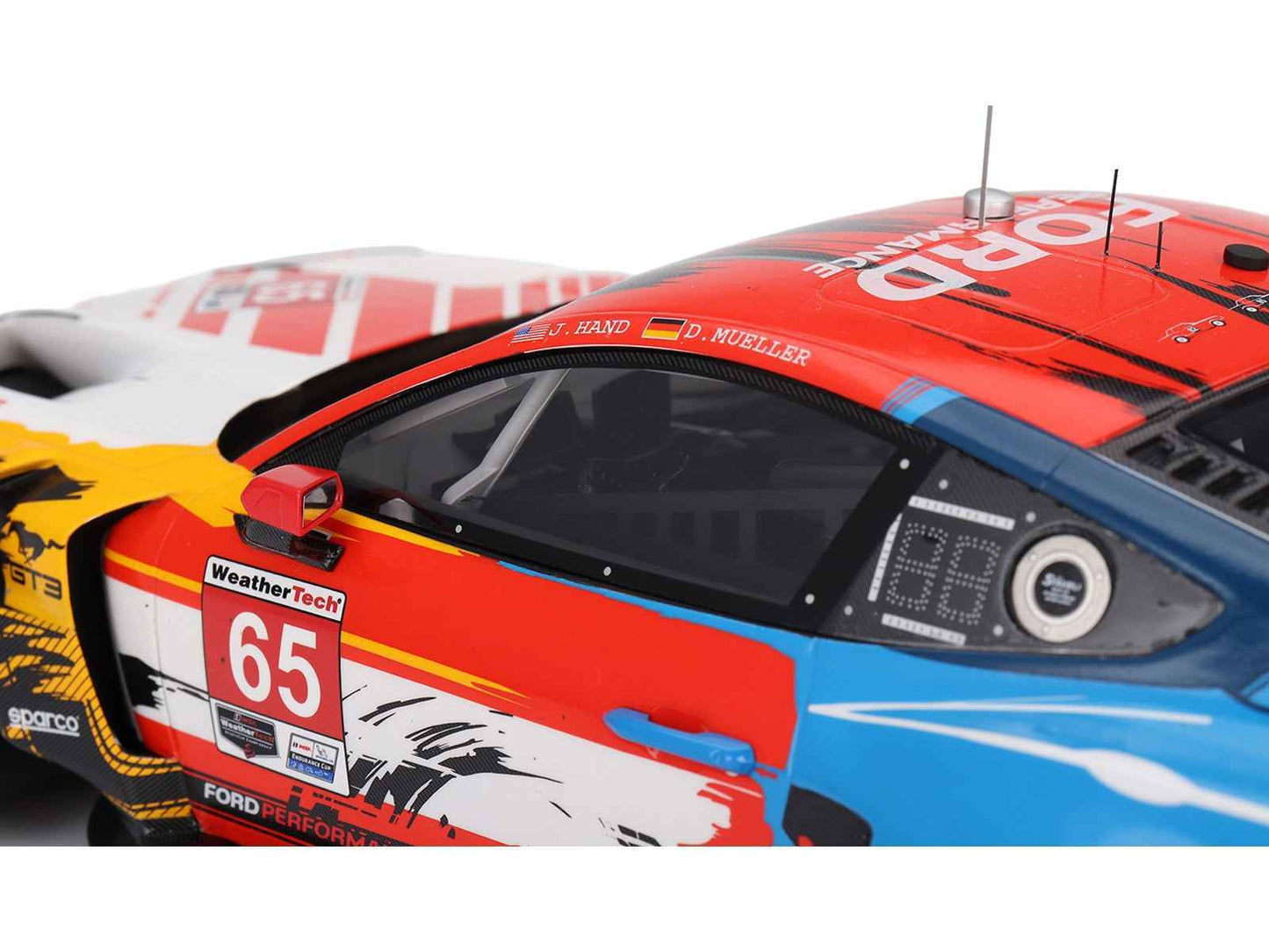 Ford Mustang GT3 #65 Joey Hand - Dirk Muller "Ford Multimatic Motorsports" "Motul Course de Monterey - Laguna Seca" (2024) 1/18 Model Car by Top Speed Cartsfy Inc.