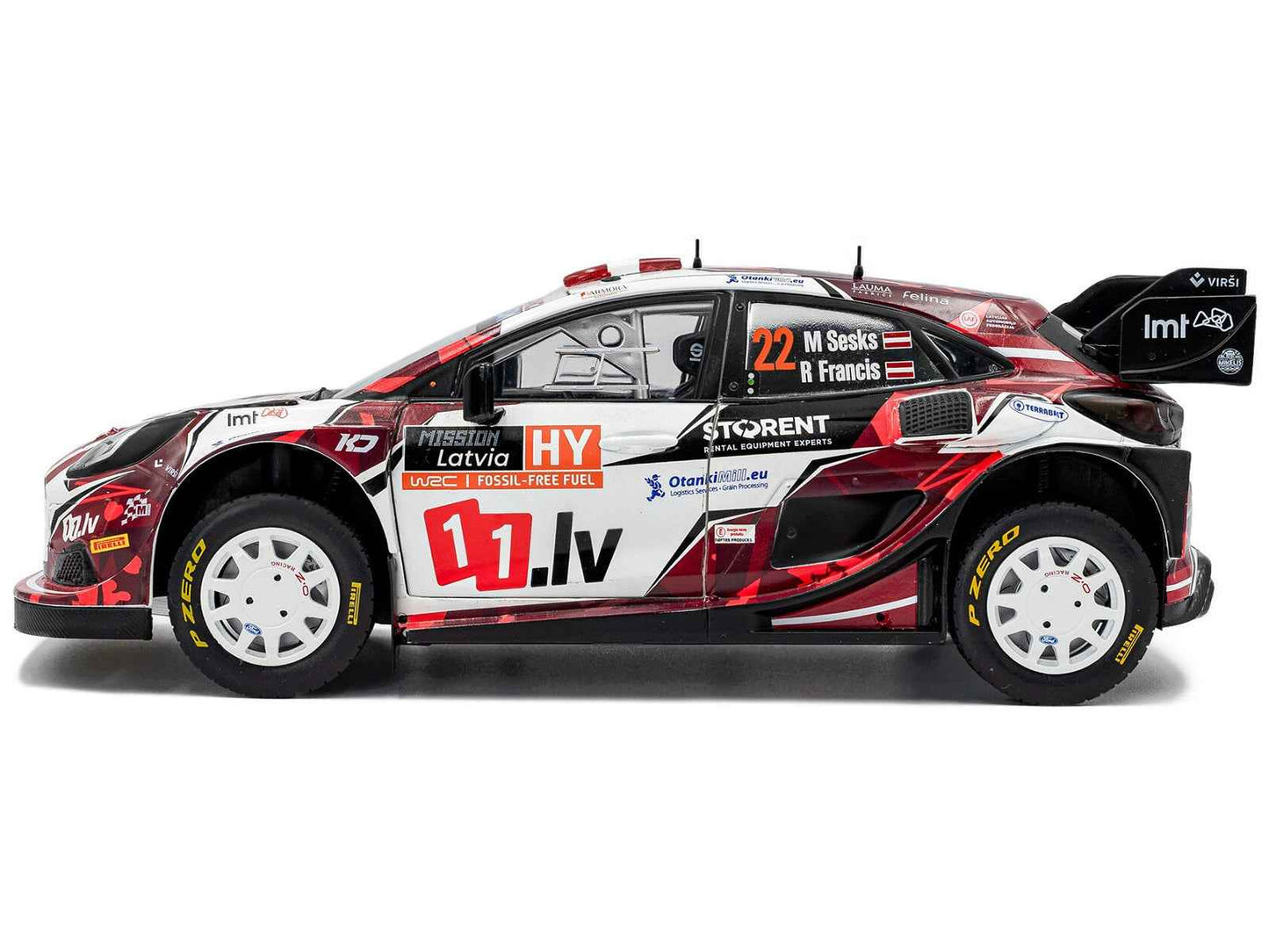 Ford Puma Rally1 #22 Martins Sesks - Renars Francis "Rally Latvia" (2024) "Competition" Series 1/18 Diecast Model Car by Solido Miniature Motors Default Title Default Title-