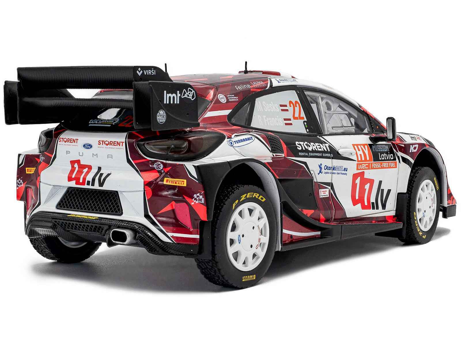 Ford Puma Rally1 #22 Martins Sesks - Renars Francis "Rally Latvia" (2024) "Competition" Series 1/18 Diecast Model Car by Solido Miniature Motors Default Title Default Title-