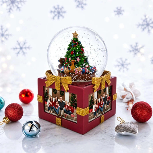 Four-Sided Picture Frame Christmas Tree Musical Water Snow Globe BestPysanky Default Title Default Title-