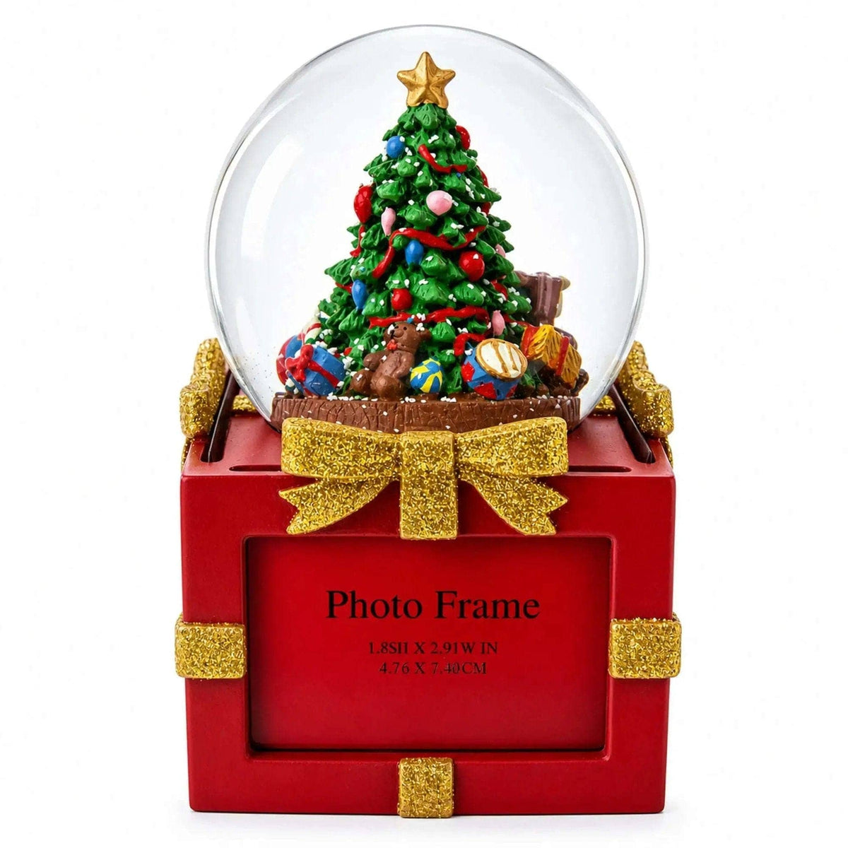 Four-Sided Picture Frame Christmas Tree Musical Water Snow Globe BestPysanky Default Title Default Title-