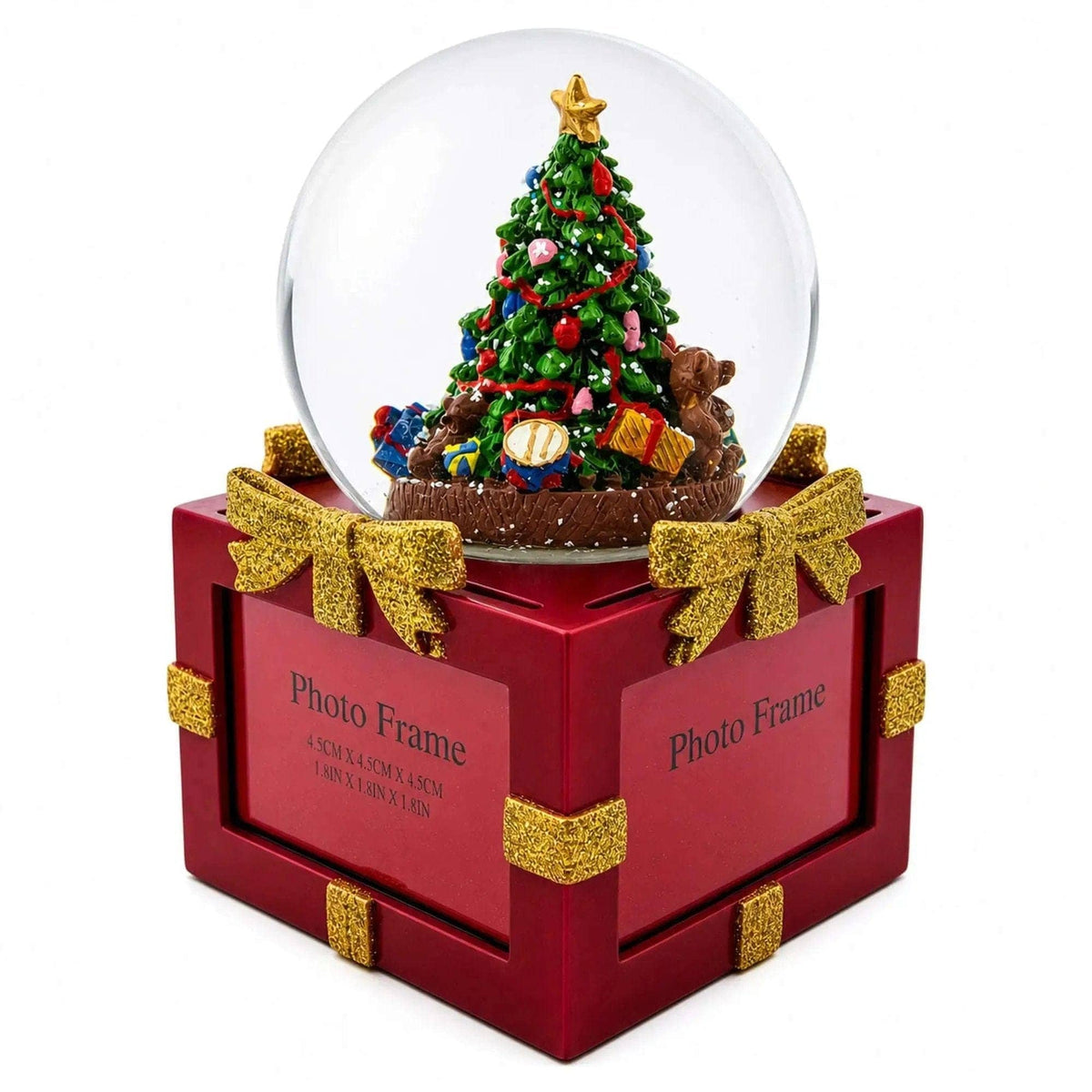 Four-Sided Picture Frame Christmas Tree Musical Water Snow Globe BestPysanky Default Title Default Title-