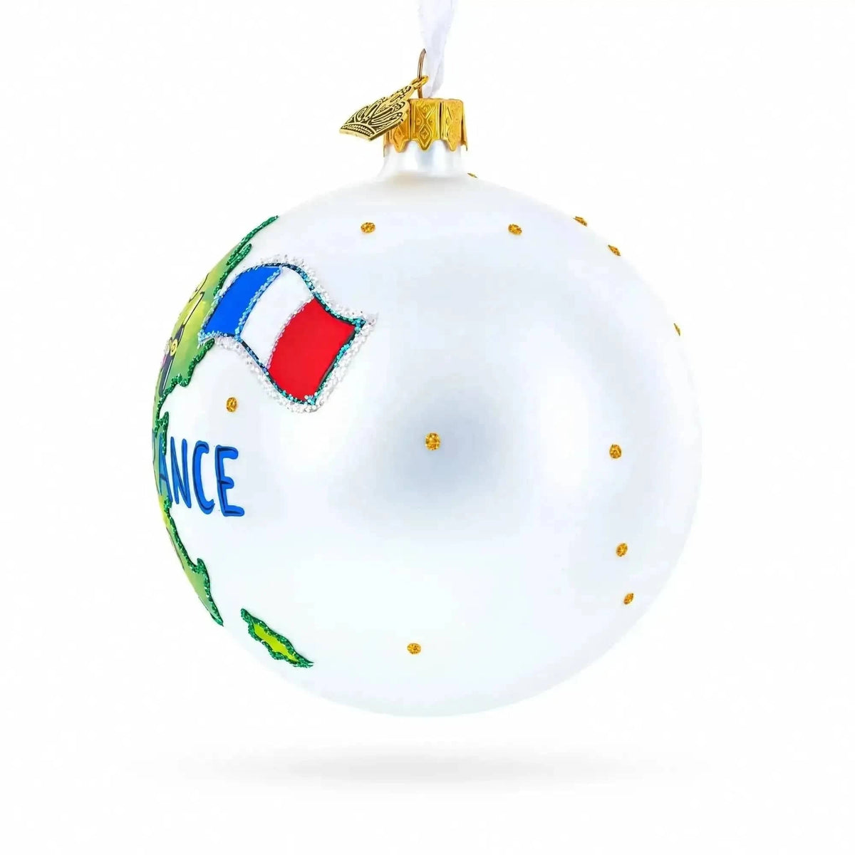 France Landmarks and Symbols Glass Ball Christmas Ornament 4 Inches Cartsfy Inc.