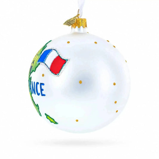 France Landmarks and Symbols Glass Ball Christmas Ornament 4 Inches Cartsfy Inc.
