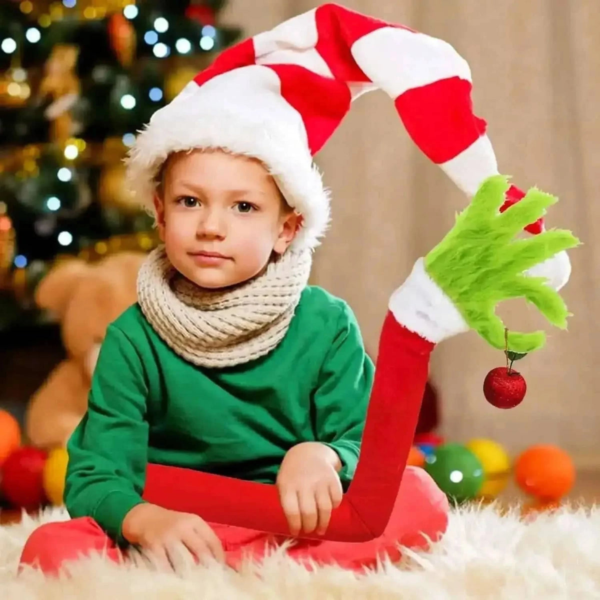Furry Green Monster Elf Arms Hand for Christmas Tree Ornaments Cartsfy Inc.