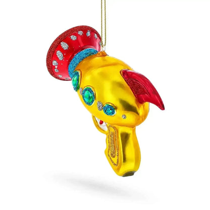 Futuristic Laser Gun Glass Christmas Ornament Cartsfy Inc.
