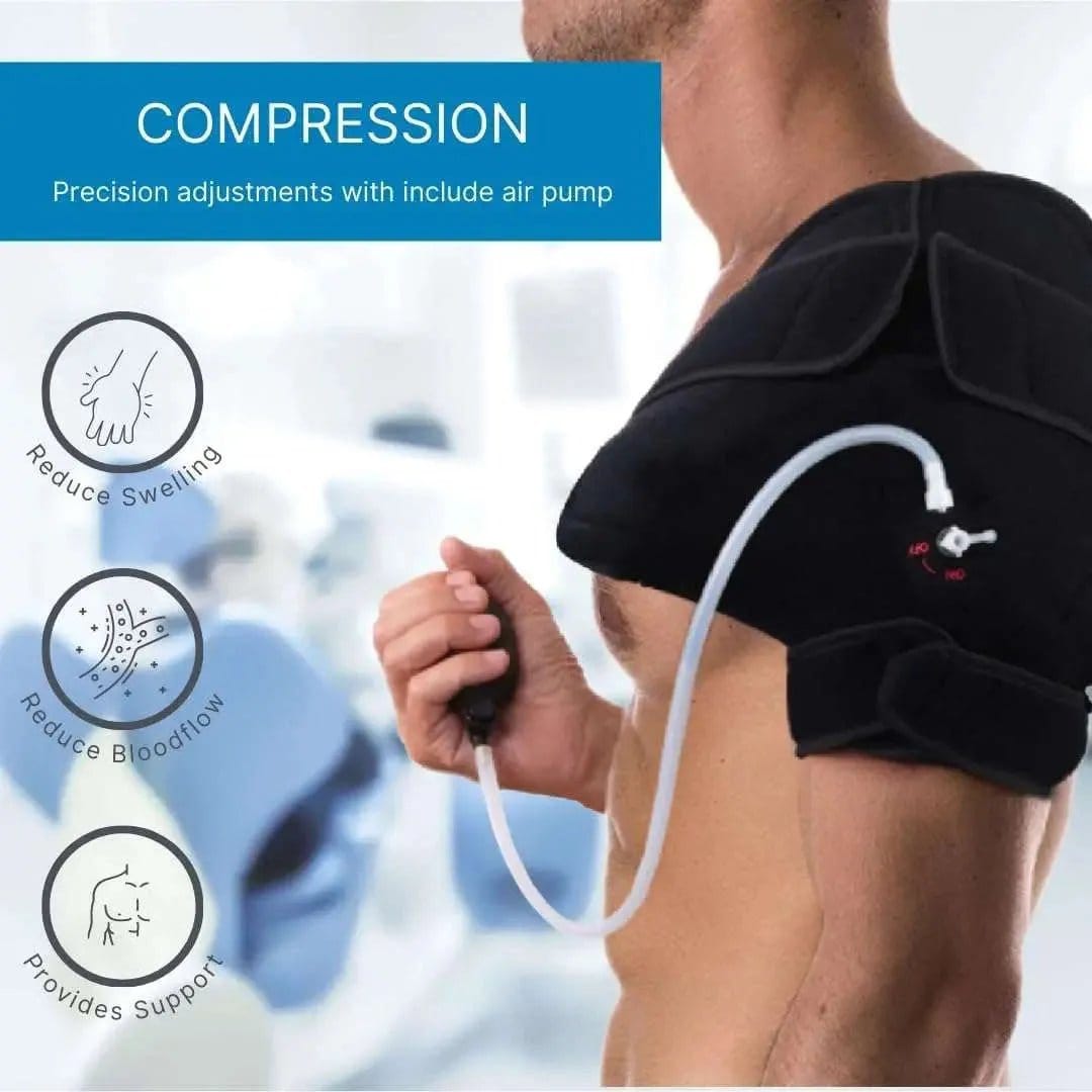 Gel Ice Shoulder Brace with Hot/Cold Compression NatraCure Default Title Default Title-